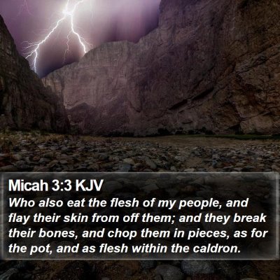 Micah 3:3 KJV Bible Verse Image