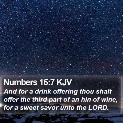 Numbers 15:7 KJV Bible Verse Image