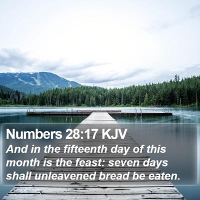 Numbers 28:17 KJV Bible Verse Image
