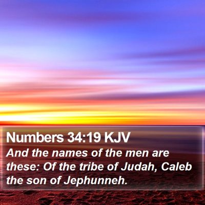 Numbers 34:19 KJV Bible Verse Image