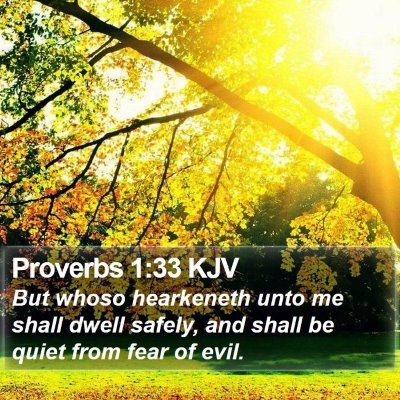 Proverbs 1:33 KJV Bible Verse Image