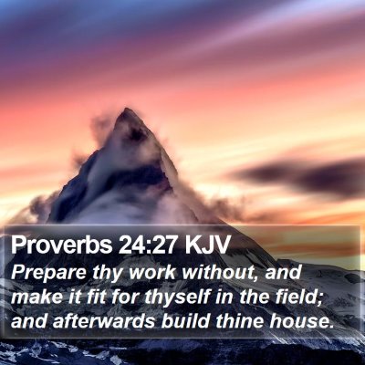 Proverbs 24:27 KJV Bible Verse Image