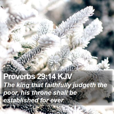 Proverbs 29:14 KJV Bible Verse Image