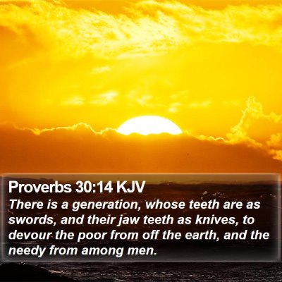 Proverbs 30:14 KJV Bible Verse Image