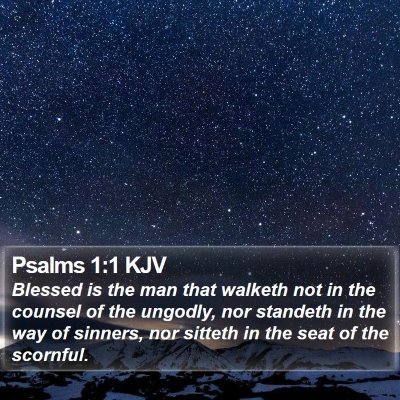 Psalms 1:1 KJV Bible Verse Image