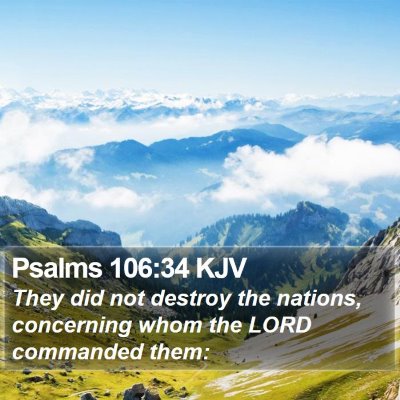 Psalms 106:34 KJV Bible Verse Image