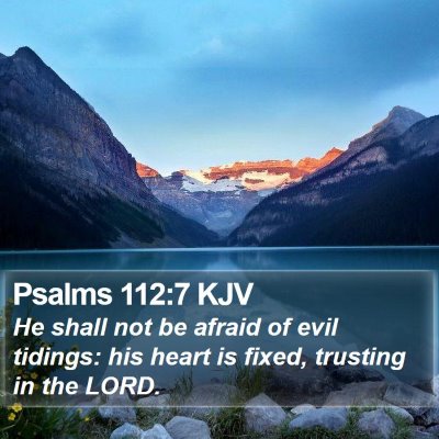 Psalms 112:7 KJV Bible Verse Image