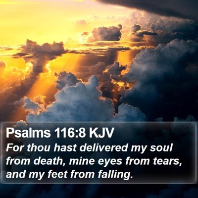 Psalms 116:8 KJV Bible Verse Image