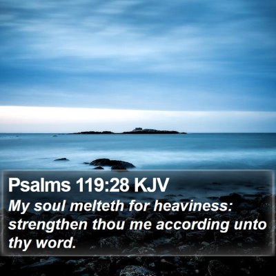 Psalms 119:28 KJV Bible Verse Image