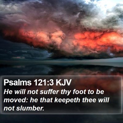 Psalms 121:3 KJV Bible Verse Image