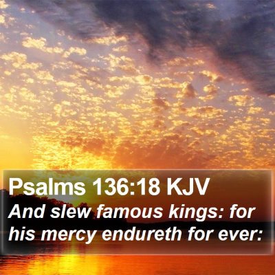Psalms 136:18 KJV Bible Verse Image