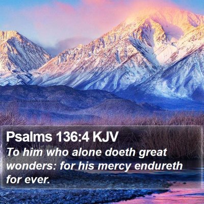 Psalms 136:4 KJV Bible Verse Image