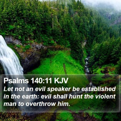 Psalms 140:11 KJV Bible Verse Image