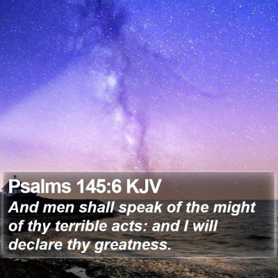 Psalms 145:6 KJV Bible Verse Image