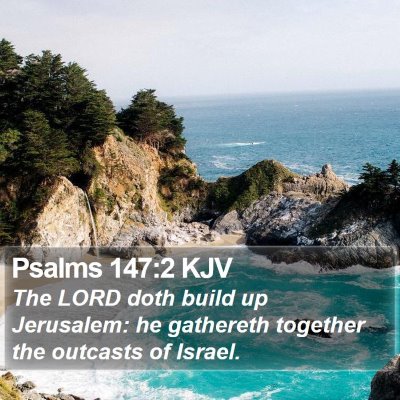 Psalms 147:2 KJV Bible Verse Image