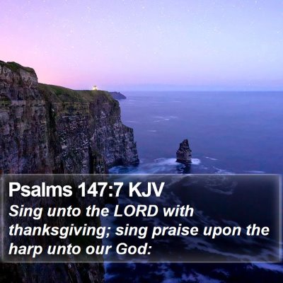 Psalms 147:7 KJV Bible Verse Image