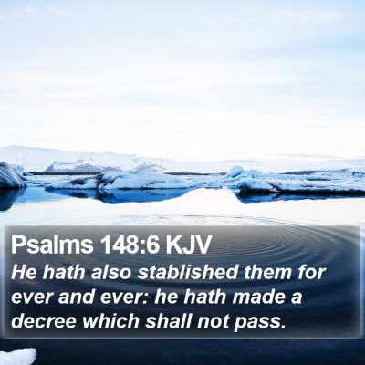 Psalms 148:6 KJV Bible Verse Image