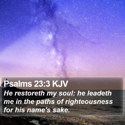 Psalms 23:3 KJV Bible Verse Image
