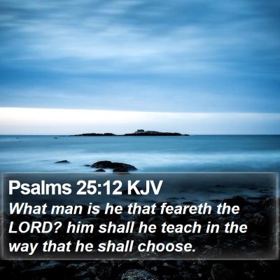 Psalms 25:12 KJV Bible Verse Image