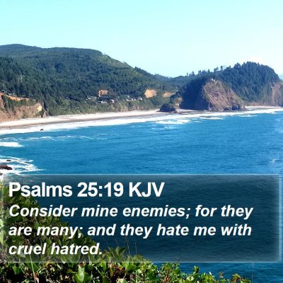 Psalms 25:19 KJV Bible Verse Image