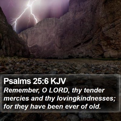 Psalms 25:6 KJV Bible Verse Image