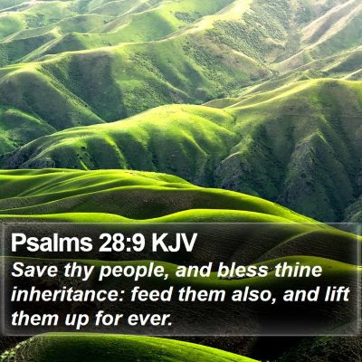 Psalms 28:9 KJV Bible Verse Image