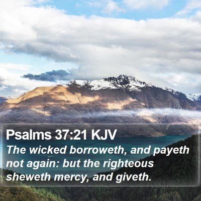 Psalms 37:21 KJV Bible Verse Image