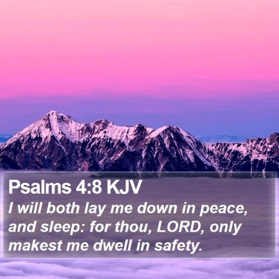 Psalms 4:8 KJV Bible Verse Image