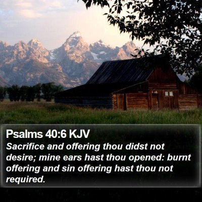 Psalms 40:6 KJV Bible Verse Image