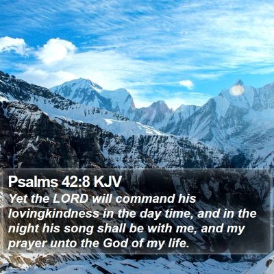 Psalms 42:8 KJV Bible Verse Image