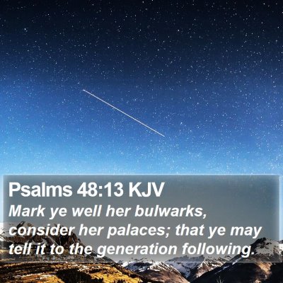 Psalms 48:13 KJV Bible Verse Image