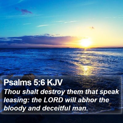 Psalms 5:6 KJV Bible Verse Image