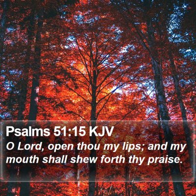 Psalms 51:15 KJV Bible Verse Image