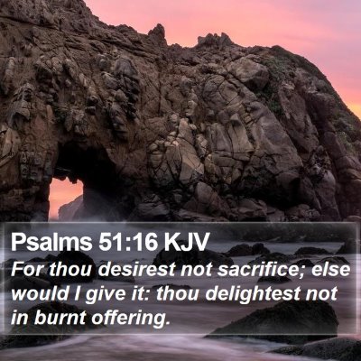 Psalms 51:16 KJV Bible Verse Image
