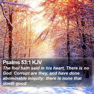 Psalms 53:1 KJV Bible Verse Image