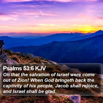 Psalms 53:6 KJV Bible Verse Image