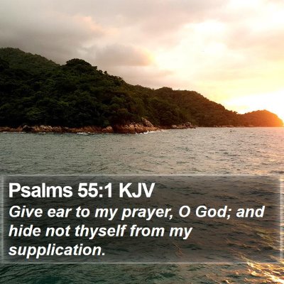 Psalms 55:1 KJV Bible Verse Image