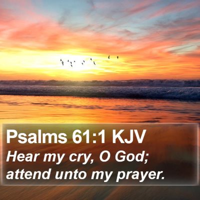 Psalms 61:1 KJV Bible Verse Image