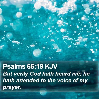 Psalms 66:19 KJV Bible Verse Image