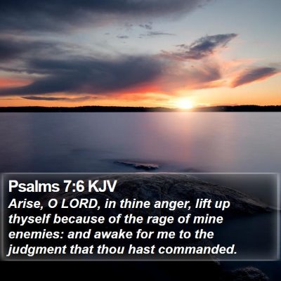 Psalms 7:6 KJV Bible Verse Image