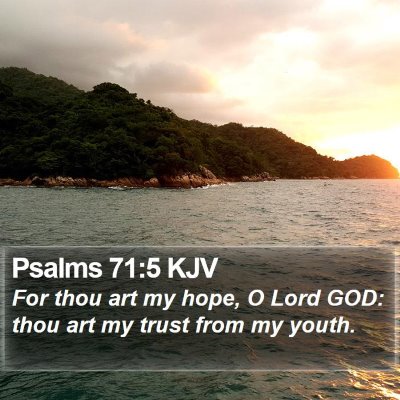 Psalms 71:5 KJV Bible Verse Image
