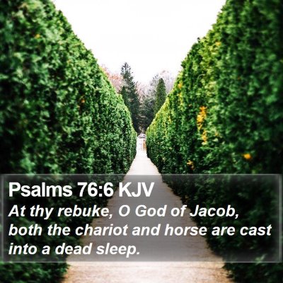 Psalms 76:6 KJV Bible Verse Image