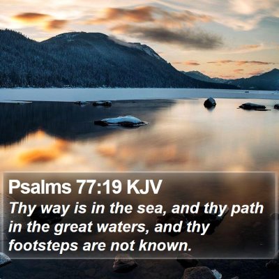 Psalms 77:19 KJV Bible Verse Image