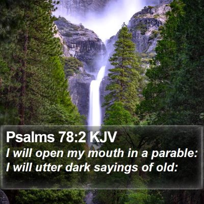Psalms 78:2 KJV Bible Verse Image
