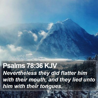 Psalms 78:36 KJV Bible Verse Image