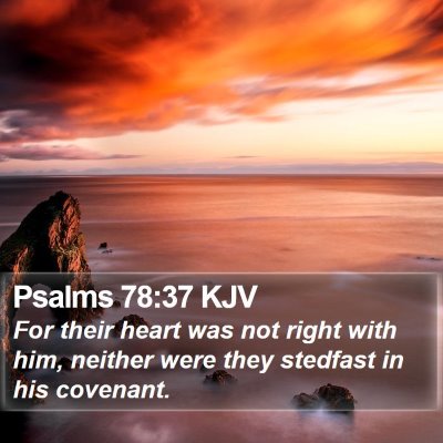 Psalms 78:37 KJV Bible Verse Image