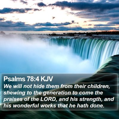 Psalms 78:4 KJV Bible Verse Image