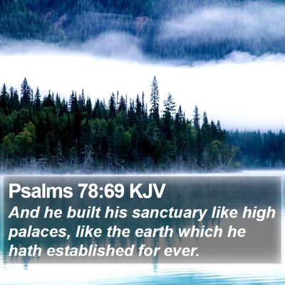 Psalms 78:69 KJV Bible Verse Image