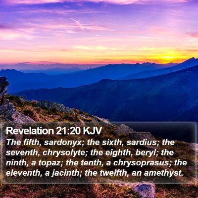 Revelation 21:20 KJV Bible Verse Image