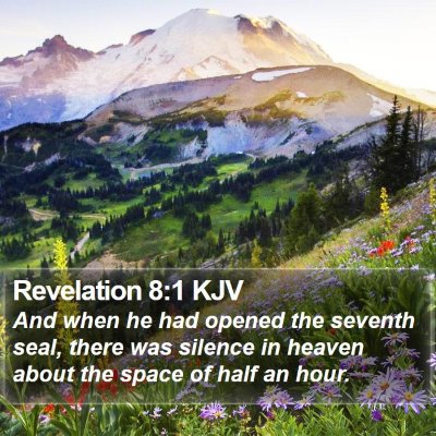 Revelation 8:1 KJV Bible Verse Image